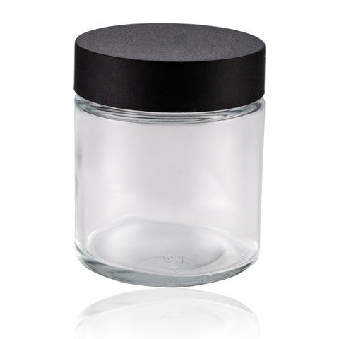 Child-Resistant Matte Cap Glass Jars - Case (3oz)