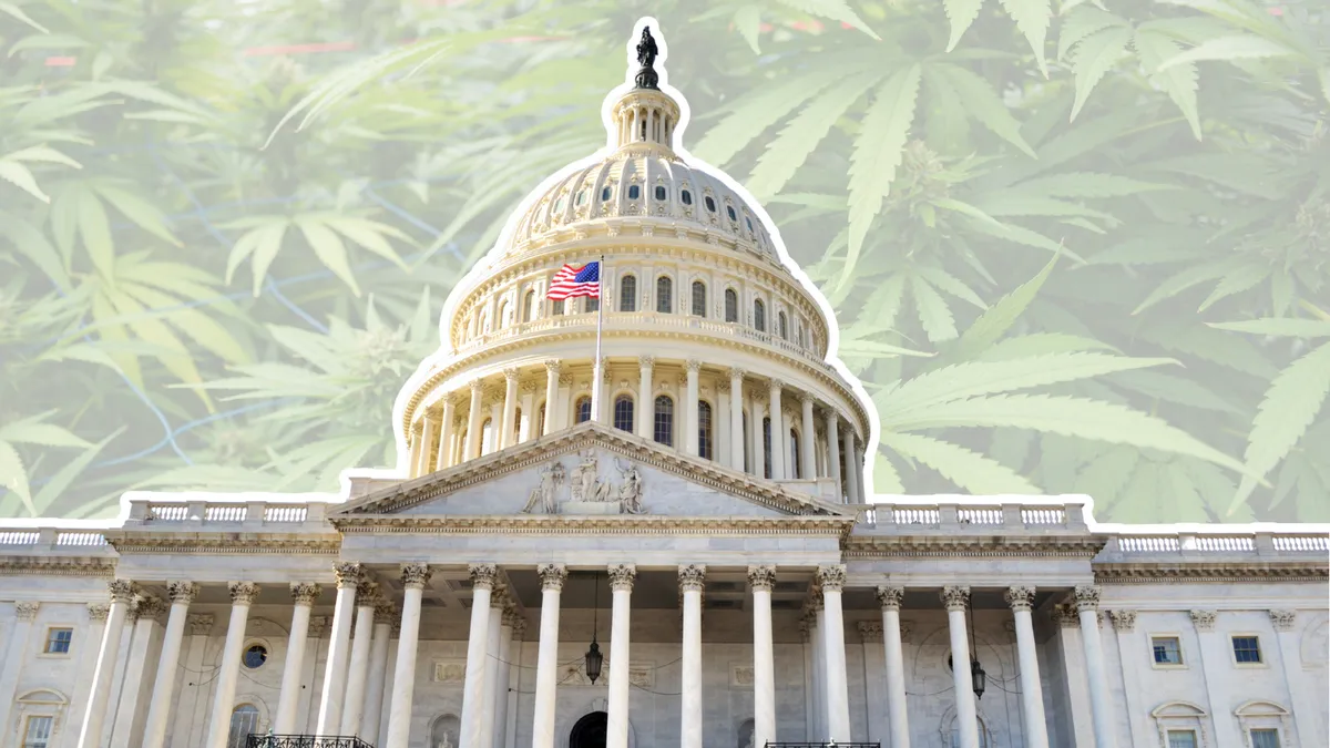 Gavel on legislation documents representing the Hemp Ban